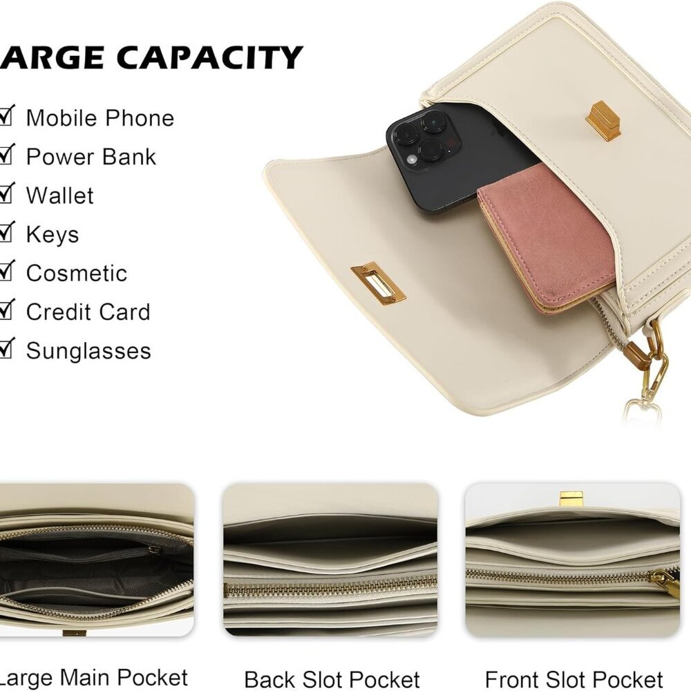 Compact Rectangular Crossbody Handbag For Women -… - image 4